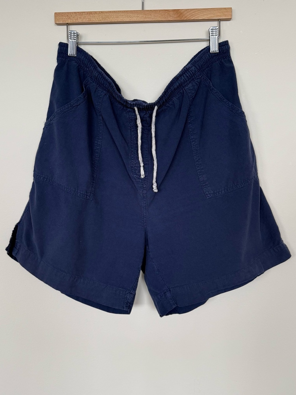 Vintage 90’s Basic Editions Navy Blue Casual Elastic Drawstring Shorts Large